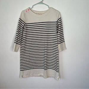 Anthropologie + Allihop Striped Black and White Long Sleeve dress